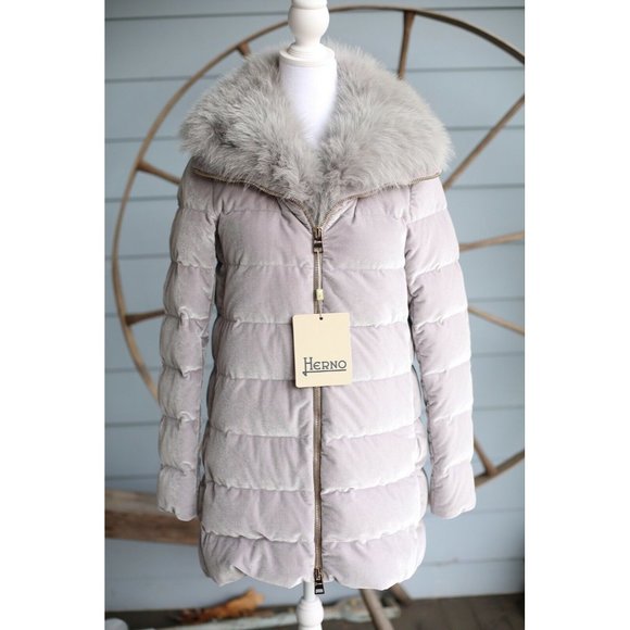 HERNO Down jacket with fur collar Herno - Faux fur collar